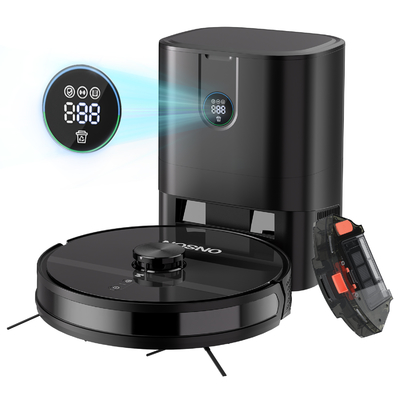 Robotic Vacuum Sweep Wet Mopping Robo Mop Cleaner Self-Emptying 4000pa LDS Navigation for Household Hotels Outdoor Use US Plug