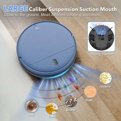 Wi-Fi Enabled Smart Automatic Cleaning Mopping Robot Vacuum Cleaner Wholesale HEPA Infrared Wet Dry Sweeping in Stock Blue