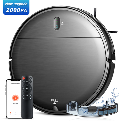Smart Wet Dry Mopping Sweeping Robot Vacuum Cleaner Remote Control Automatic Floor Mopping HEPA Household Use Battery