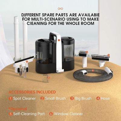 High Quality Wet and Dry Vacuum Cleaner for Home and RV Portable Carpet Upholstery & Sofa Cleaner New Spot Cleaning Technology