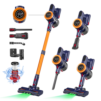 Lightweight 3-in-1 Rechargeable Cordless Vacuum Cleaner Powerful Suction for Home Carpet & Pet Hair Portable Handheld Stick Cars