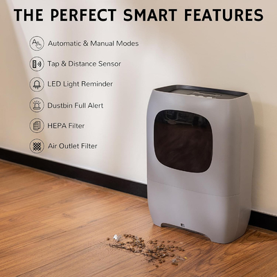 Touchless Vacuum Automatic Dustpan 2-in-1 HEPA Air Purifier Ultra Corded Canister Vacuum Automatic Sensors 700W Dustpan Vacuum