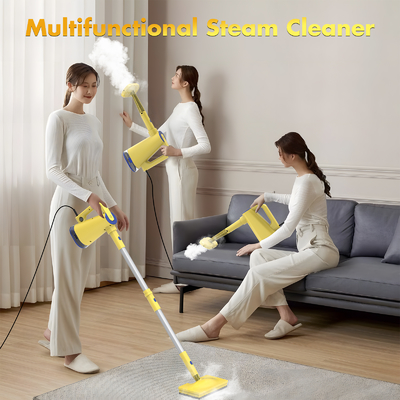 10-in-1 Convenient Handheld Steam Mop with 390ml Water Tank Electric Steam Mops for Floor Cleaning