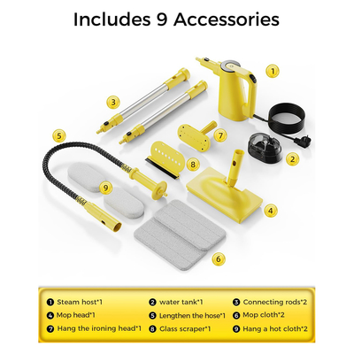 Hard Floor Steam Mop with Steam Blaster Technology Electric Portable Handheld for Household Car Use Multifunction Steam Mop